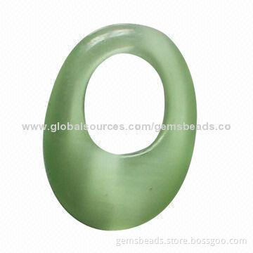 Gemstone fashion hoop earrings